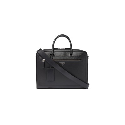 PRADA TRIANGLE LOGO SAFFIANO LEATHER BRIEFCASE 2VE016 (38*28*7cm) 